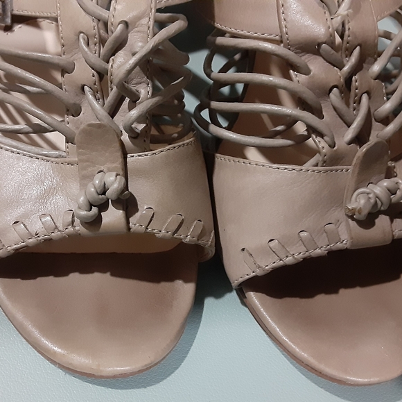 USED Boutique 9 Strappy Leather Heels size 6.5 M - Picture 9 of 13
